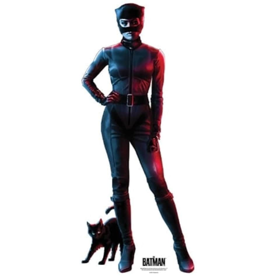 Catwoman Zoe Kravitz Red and Blue Star Mini Cardboard Cutout 87cm