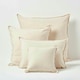 image 5 of Homescapes Luxury Organic Cotton Cushion Pad Insert Inner 60 x 60 cm (24 x 24") | Cream