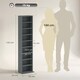image 7 of HOMCOM 260 CD Storage Unit 120 DVD Storage Tower with 9 Compartments Grey