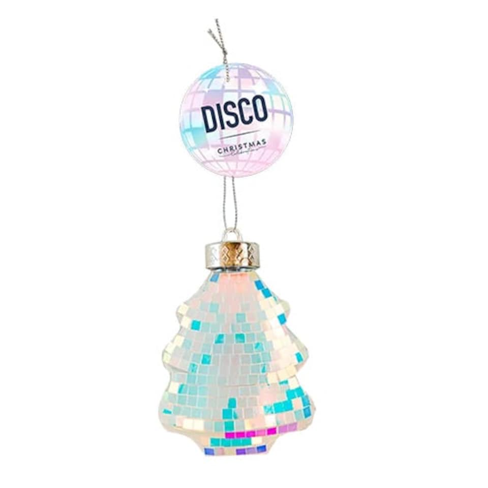 Iridescent Disco Ball Christmas Tree Hanging Decoration 11.5cm
