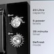 image 2 of Daewoo Modern Black 800W 23L Microwave 35Min Timer 5 Power Settings Auto Defrost