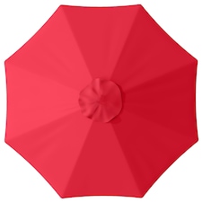 Outsunny UPF 50+ Replacement Parasol Canopy Parasol Cover Replacement, Red