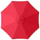 image 1 of Outsunny UPF 50+ Replacement Parasol Canopy Parasol Cover Replacement, Red