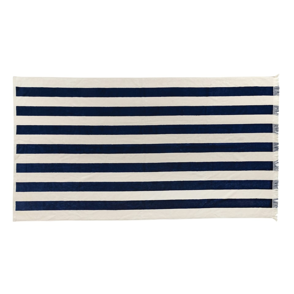 image 1 of Ukiyo Yukari AWARE Deluxe Beach Towel - Navy - One Size Blue | One size