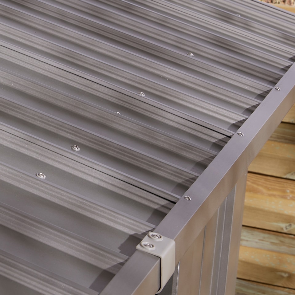 image 1 of Rowlinson Brentvale 8' x 4' Premium Apex Metal Shed with Foundation Kit