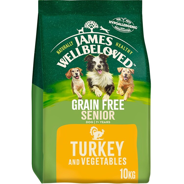 James Wellbeloved Adult Dog Senior Grain Free Turkey Kibble Dog Food 10Kg