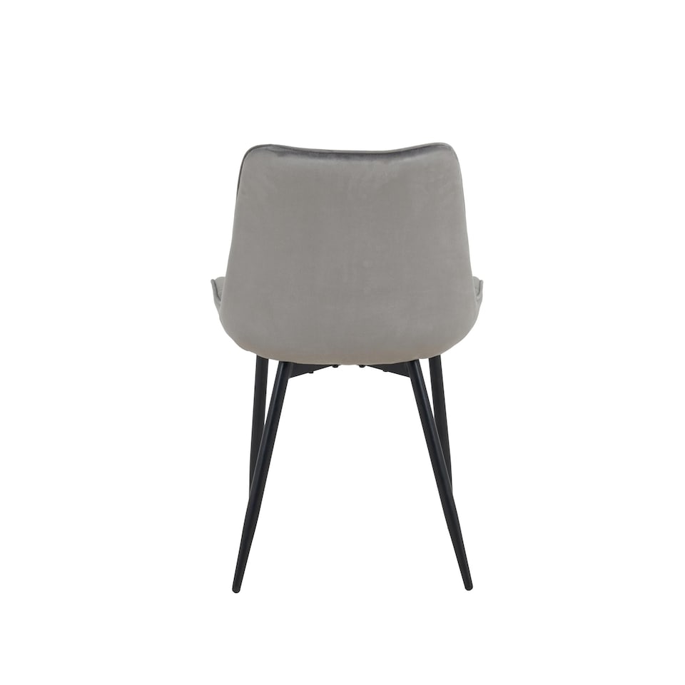 image 1 of New York Dining Table with 4 Erica Velvet Chairs - Grey | Grey