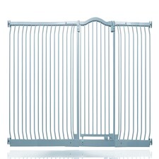 Safetots Curved Top Safety Gate, 216cm - 225cm, Matt Grey, Pressure Fit Stair Gate, Baby Gate for Doors Hallways and Spaces, Safety Barrier, Easy Installation