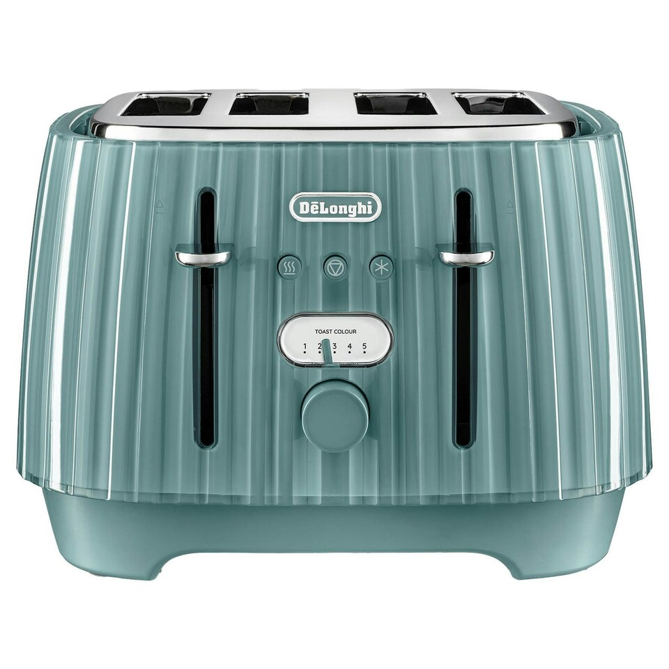 image 1 of Delonghi Ballerina 1.7L Kettle & 4 Slice Toaster Set, Green