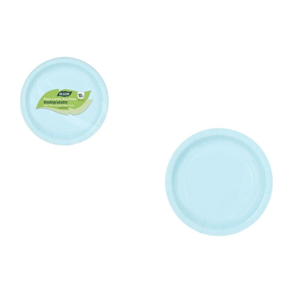 image 1 of Plate set Algon Blue 20 cm 10 Pieces (24 Units) N/A