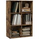 image 1 of HOMCOM Cubic Cabinet Bookcase Storage Shelves for Home Office, Rustic Brown