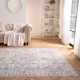 image 1 of OHS Vintage Print Washable Indoor Carpet Floor Rug, 80x150cm - Grey