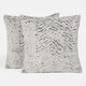 image 1 of OHS 2 x Two Tone Faux Fur Plush Cushion Covers, 45x45cm - Natural
