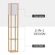 image 3 of HOMCOM 3Tier Floor Lamp, Floor Light with Storage Shelf, Reading Standing Lamp with Acrylic Shade for Living Room, Bedroom, Kitchen, Dining Room, Office, Dorm, 160cm, Natural
