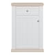 image 2 of Pontypool Shoe Cabinet with Drawer in White and a Riva Oak