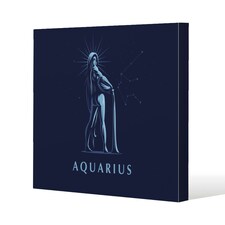 Sign of the zodiac aquarius (canvas) 120x 120 x 4cm