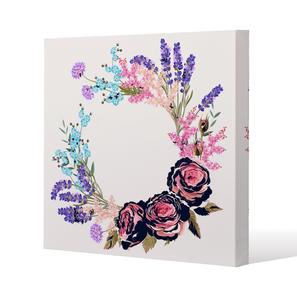 Beautiful Reath (Canvas Print) / 77 x 77 x 4cm | Multi