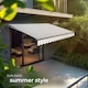 image 7 of Retractable Awning Ornella - wall bracket incl, easy adjustment, and UV blocking | Grey | light grey | 300 x 250 cm | 1