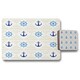 image 1 of Nautical Elements on Striped Background (Placemat & Coaster Set)