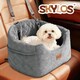 image 9 of Skylos Dog Booster Car Seat Safe Puppy Travel Carrier Bed Bag Basket Pet | Grey | Grey