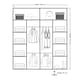 image 4 of Sliding wardrobes 4U Modern Full Mirror Sliding Door Wardrobe Multi Size & Color Options - 203cm Black | 203cm