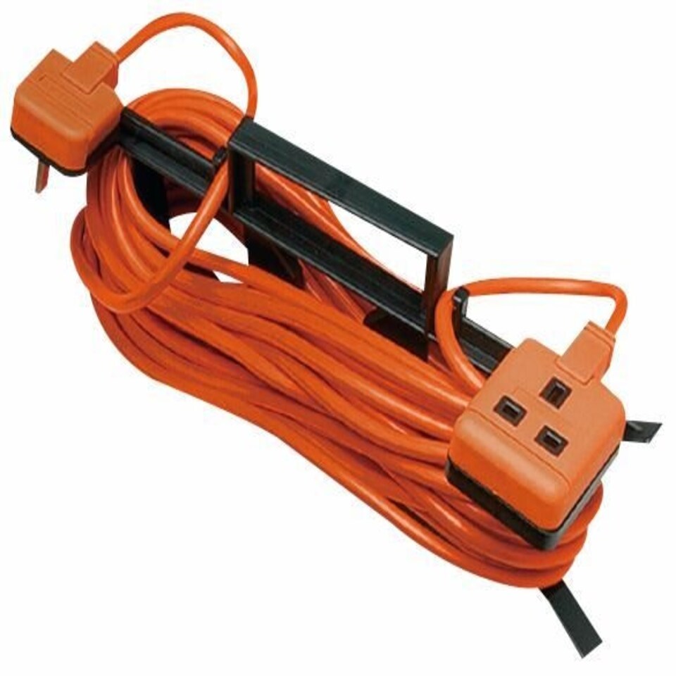MASTERPLUG - 1 Gang 15m, 13A Garden Extension Lead With Cable Tidy