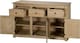 image 3 of Panama Sideboard 3 Door 3 Drawer Solid Pine Wood Waxed Oak Finish