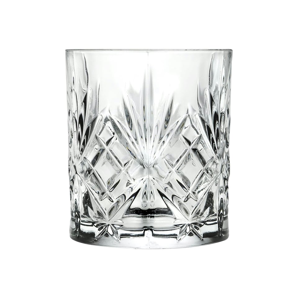 image 1 of RCR Crystal 340ml Melodia Whisky Glasses - Pack of 6 - Tumbler Glasses Whiskey Glasses Water Glasses Clear