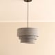 image 2 of ValueLights Aztec 3 Tier Grey Felt Ceiling Light Shade & Bulb | Grey