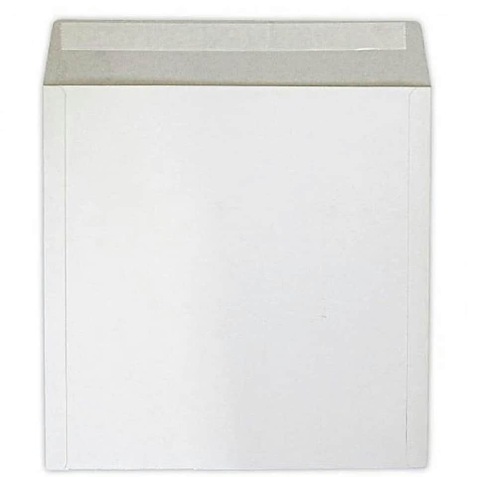 image 1 of 100 x Peel & Seal White Board Strong 13" (340x340mm) Record Mailers | White | One Size | 1.0
