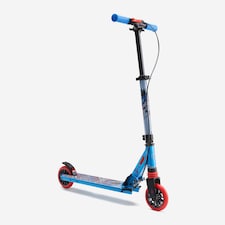 Decathlon Kids' Scooter With Handlebar Brake and Suspension Mid 5 - Blue Graphics