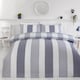 image 1 of Chambray Stripe Duvet Cover Set - King