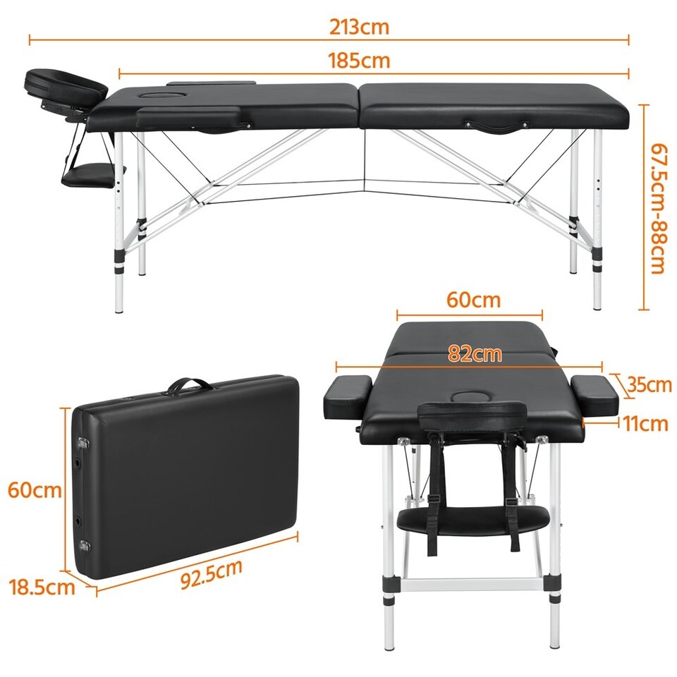 image 1 of Yaheetech Portable Folding Massage Bed with Headrest