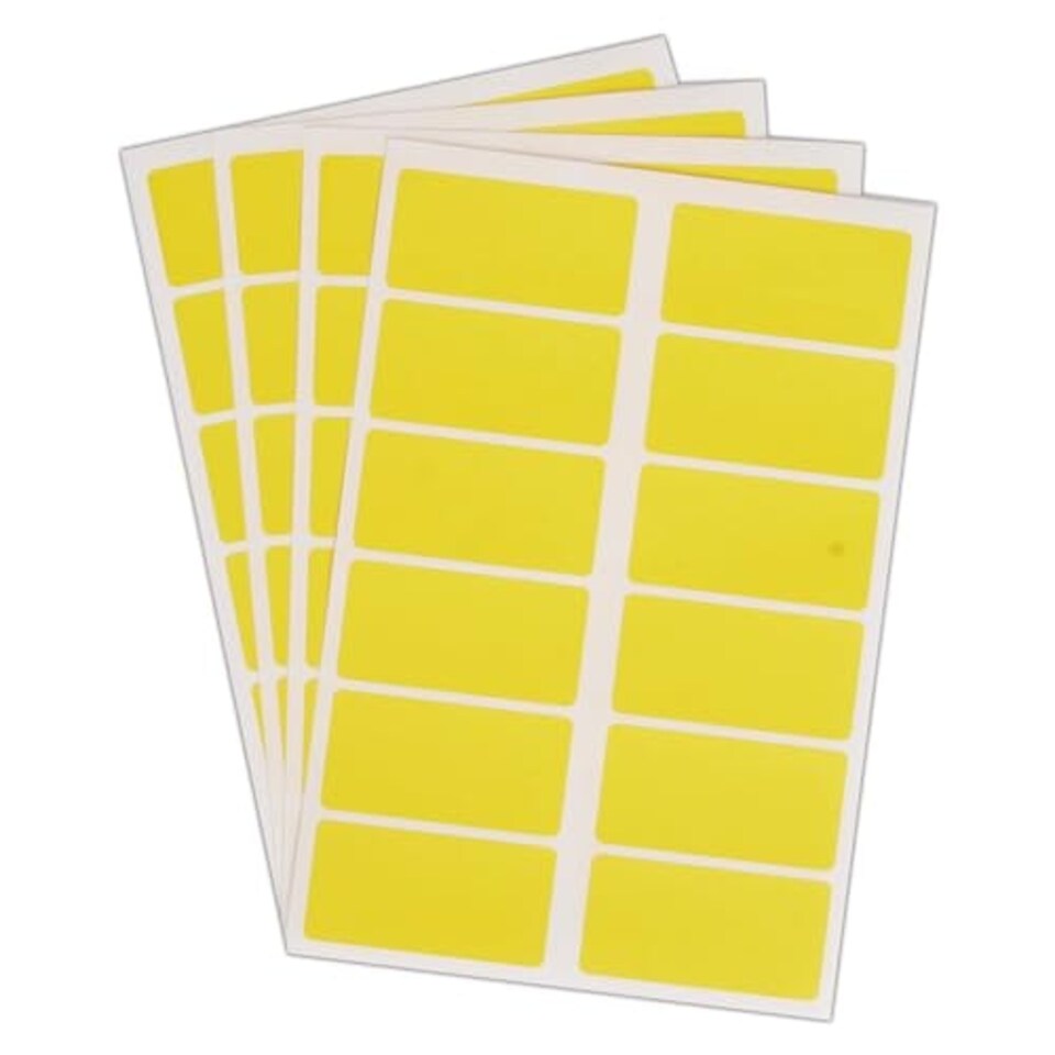 image 1 of Blick Labels, Yellow, Self Adhesive Stickers Office Pack, Rectangular, 25mm x 50mm, 320 Labels, For Home, Office, Family, School, Letters