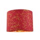 image 6 of Modern Burgundy Cotton Fabric 10 Inch Lamp Shade with Copper Foil Floral Decoration | Purple