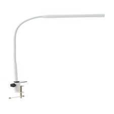 ValueLights Daylight Dimmable Matte White Table Lamp and Integrated Bulb | White
