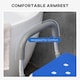 image 4 of HOMCOM EVA Padded Shower Chair for the Elderly and Disabled, Height Adjustable Shower Stool with Back and Arms, 4 Suction Foot Pads, Blue