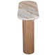 image 4 of Bundi Natural Marble & Wood Pedestal Console Table Brown