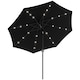 image 1 of Outsunny 2.7m Patio Garden Umbrella Outdoor Parasol Outdoor Market Table Umbrella with Tilt Crank and 24 LEDs Lights Black