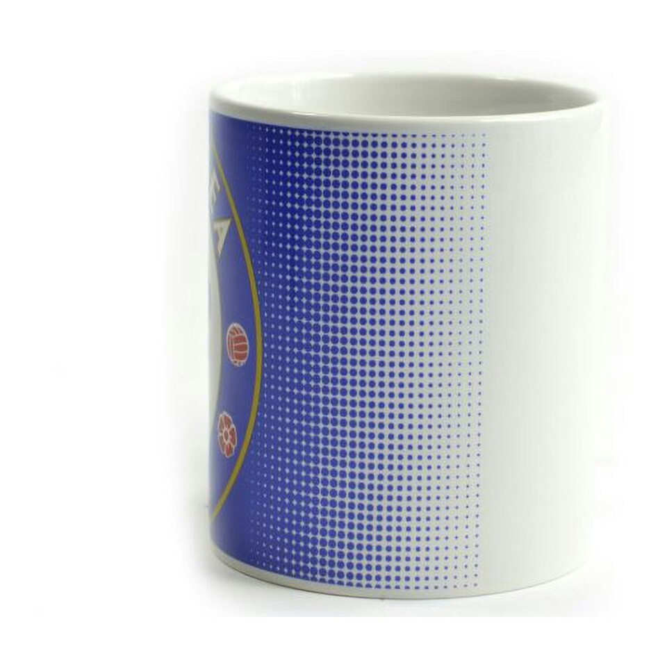 image 1 of Chelsea FC Halftone 0.3kg Boxed Mug - Blue/White - One Size
