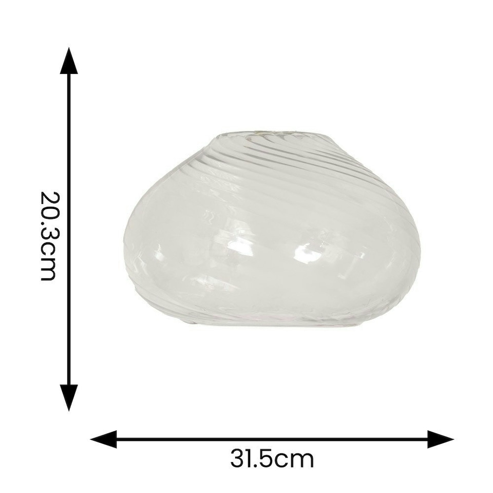 image 1 of ValueLights Corinne Twill Spiral Bulbous Clear Glass Easy Fit Pendant Lamp Shade Multi