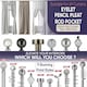 image 5 of Extendable Curtain Pole Crystal Metal Curtain Pole Set - Satin Nickel - 40cm to 144cm (15” to 57”)