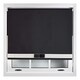 image 2 of FURNISHED Blackout Roller Blind with White Glitter Trim and Black Bow Cut to Size | Black | Black 1 | (W) 60cm x (L) 210cm