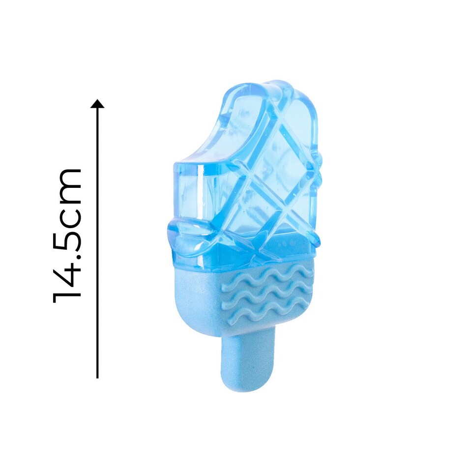 image 1 of Pack of 3 Summer Cooling Pet Toy - Ring, Dummy, Ice Lolly Shaped Dog Puppy Teething Chew Outdoor Play Freezable Durable Hydrating Teether Frozen