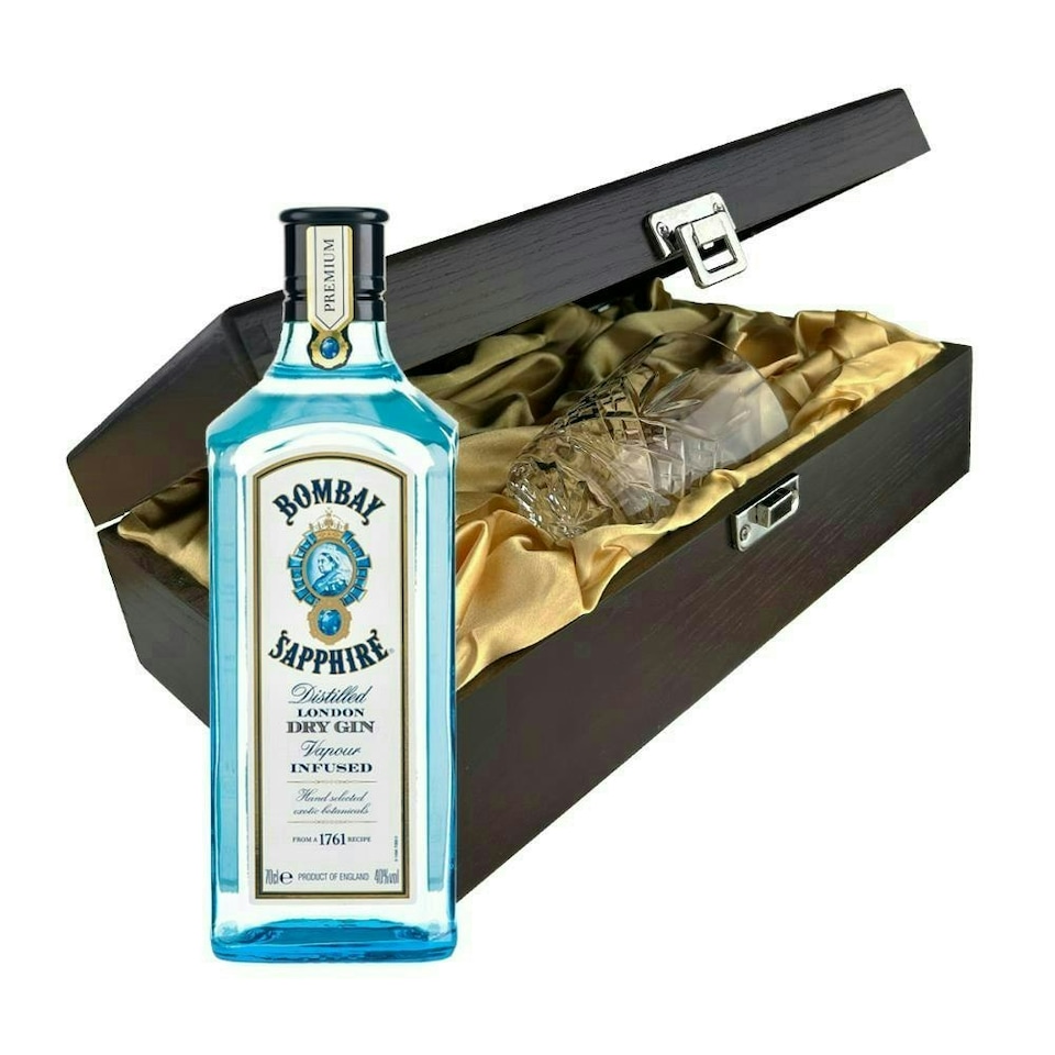 Bombay Sapphire London Dry Gin In Luxury Box With Royal Scot Glass 70cl 40% abv