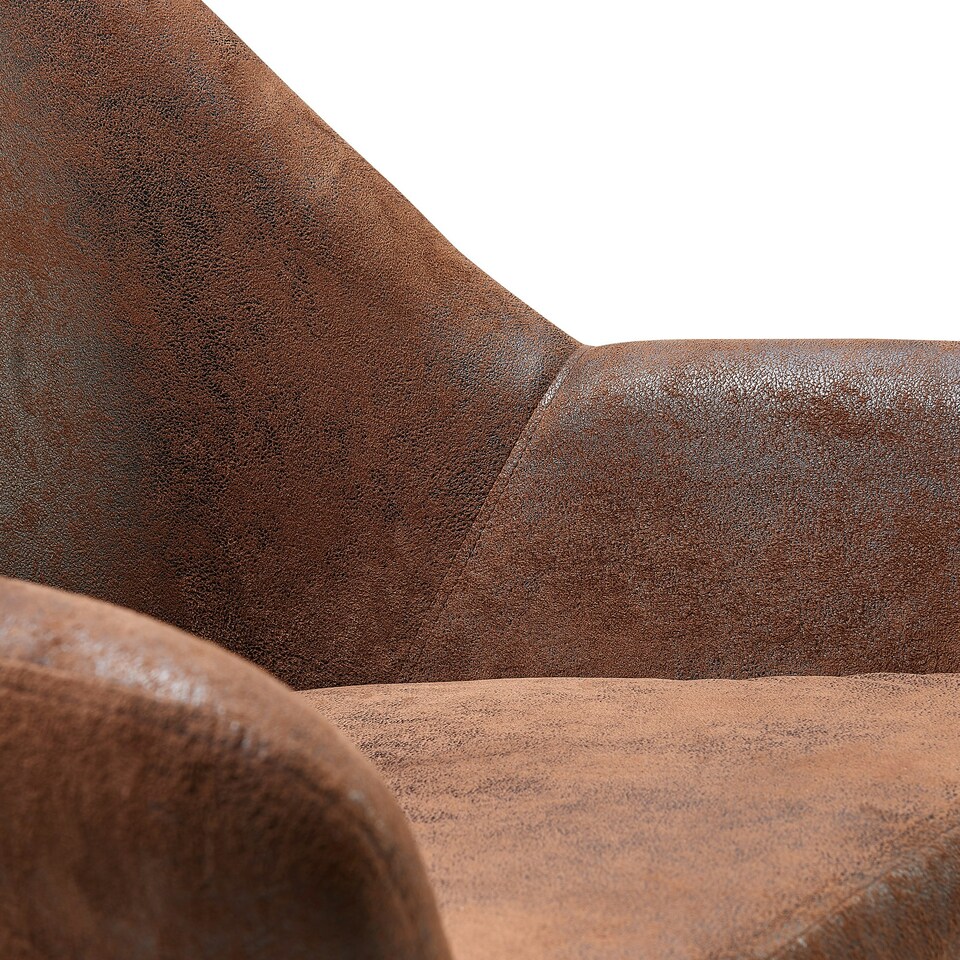 image 1 of Teamson Home Divano Mid Century Aged Fabric Chair, Brown
