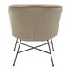 image 5 of Interiors by Premier Mink Velvet Chair, Comfy Mink Outdoor Metal Legs Velvet Chair, Effortless Cleaning Velvet Chair
