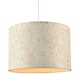 image 2 of Chic Textured Off-Cream Jacquard Drum Shade with Gold Foil Decor Print | Gold | Gold | 1