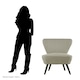 image 4 of Interiors by Premier Purple Silk Dining Chair, Upholstered Dining Chair With High Back Rest, Modern Dining Chairs For Dining
