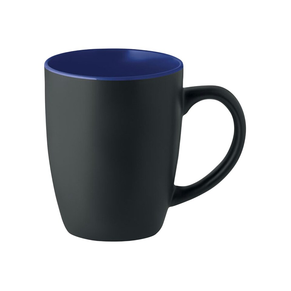 image 1 of MidOcean Lim Two Tone Ceramic 0.29L Mug - Black/French Navy - One Size
